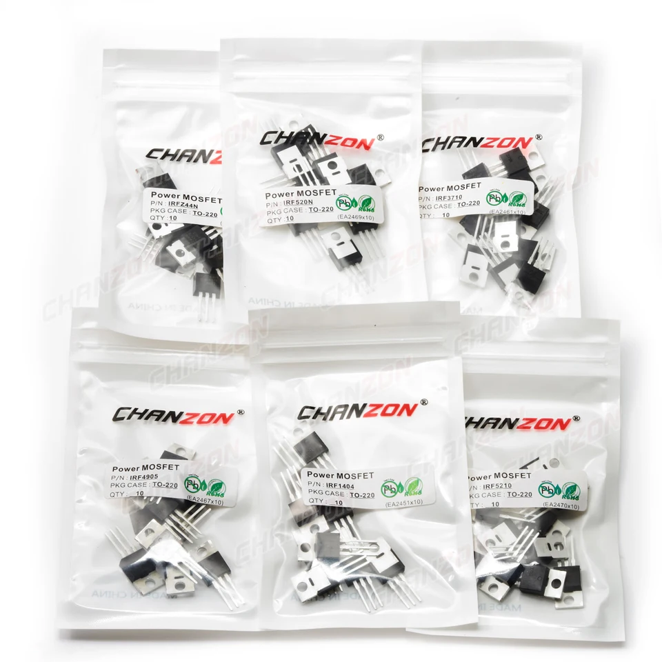 10PCS IRF1404 IRF1405 IRF1407 IRF2807 IRF3710 IRF1010E