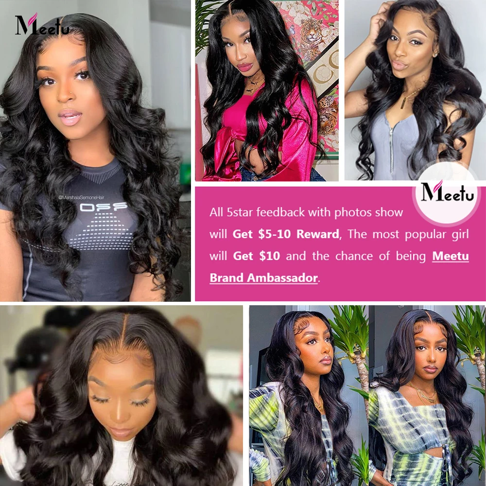 Meetu Body Wave Bundles 100% Human Hair Bundles Deal Natural Color 8-30 inch Brazilian Hair Weave Non Remy Extensitions