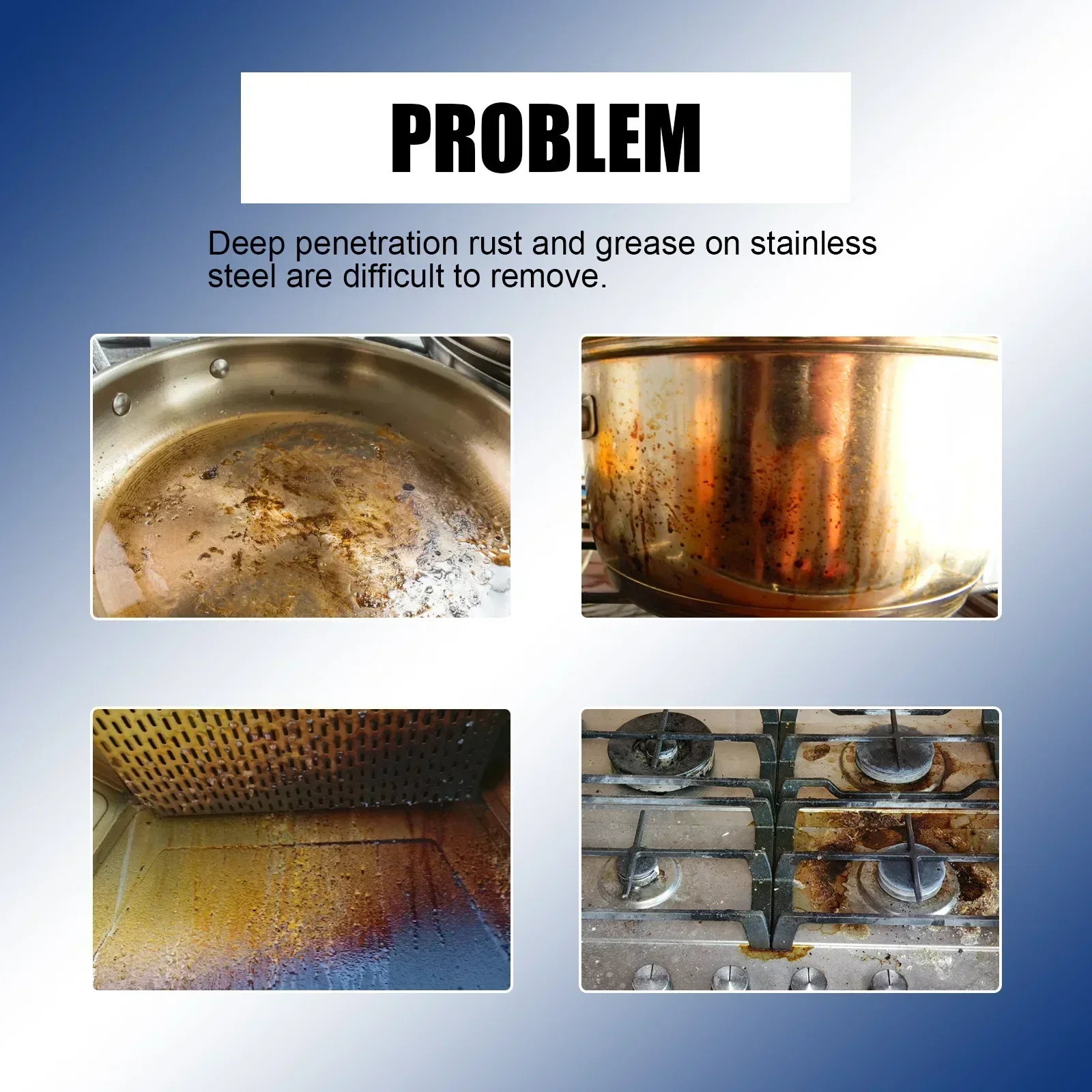 YH19 100ml Car rust removal Stainless Steel Cleaning Cream Kitchenware Stain Dirt Cleaner Washing Pot Bottom Scale Pan Rust Remo