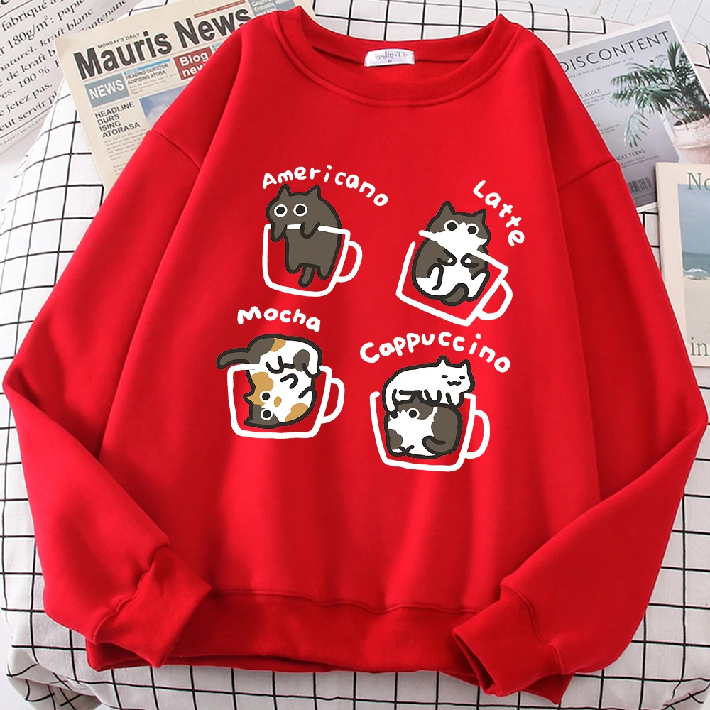 Cute Cat Cartoon Print Oversized Hoodie - Unisex Cozy Autumn Sweatshirt