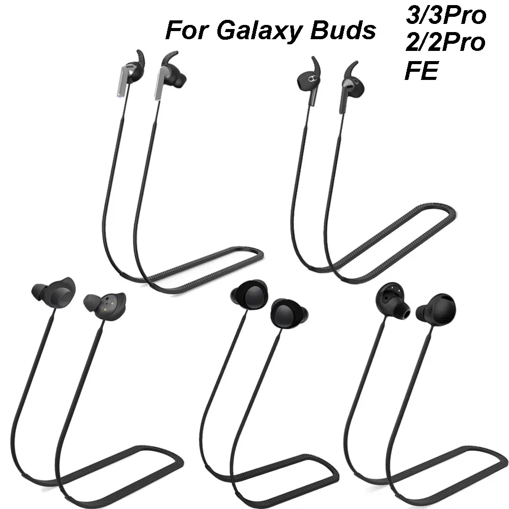Ear Hook For Samsung Galaxy Buds 3 3Pro Galaxy Buds 2 2Pro FE Earbuds Eartips Anti-Lost Lanyard Earhook Ear Tips Accessories
