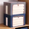 Foldable Leather Clothes Storage Organizer Large Capacity Quilt Blanket Toys Closet Organizer Wardrobe Organizer Boxes Supplies 6