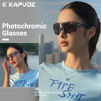 Kapvoe nouvelles lunettes de soleil de cyclisme photochromiques hommes femmes lunettes vtt UV400 lunettes de vélo Sports de plein air course lunettes de vélo de route 2