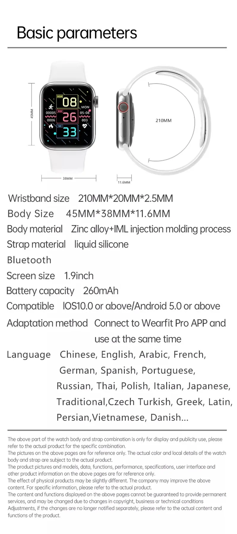M7 Max Smartwatch Series 7 Bluetooth Call NFC 1.9 Inch HD Infinite Screen Wireless Charging DIY Watchfaces Smart Watch