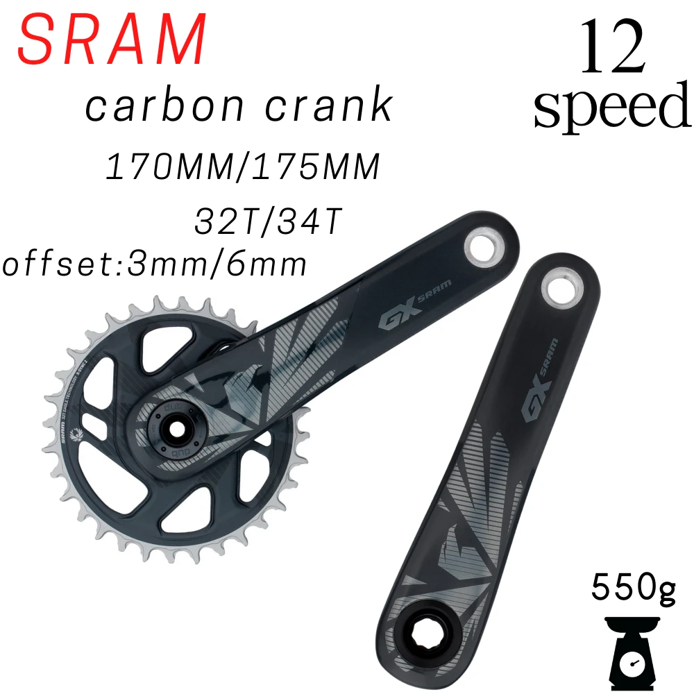 SRAM GX Eagle DUB carbon crank 1x12 | X SYNC 2 direct mount