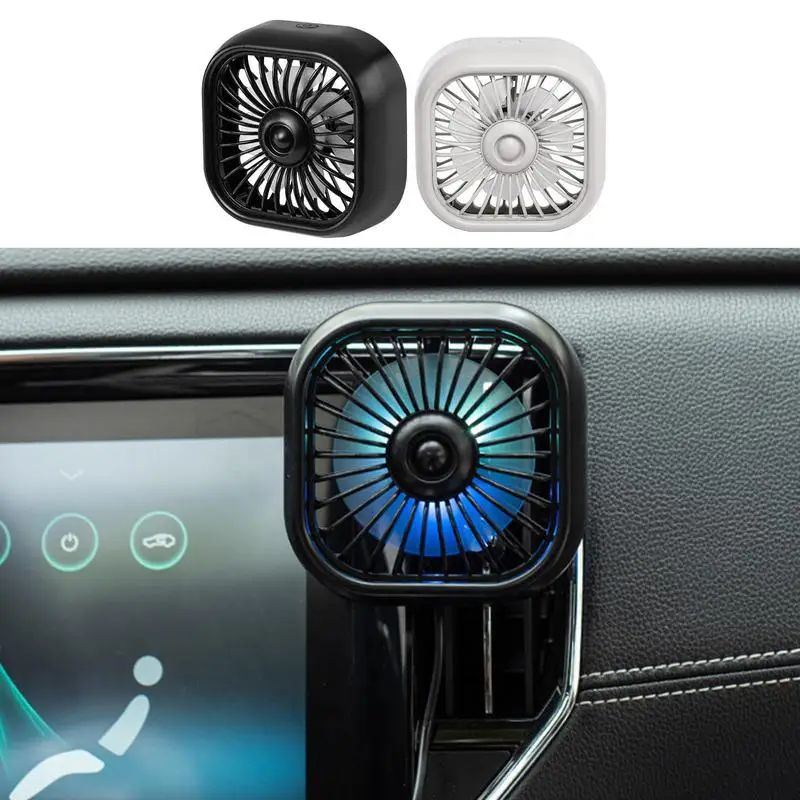 

Car Air Outlet Fan Creative Small Fan Car Light Small Fan Large Wind USB Fan Auto Cooling Fan For Rear Seat Of Automobile