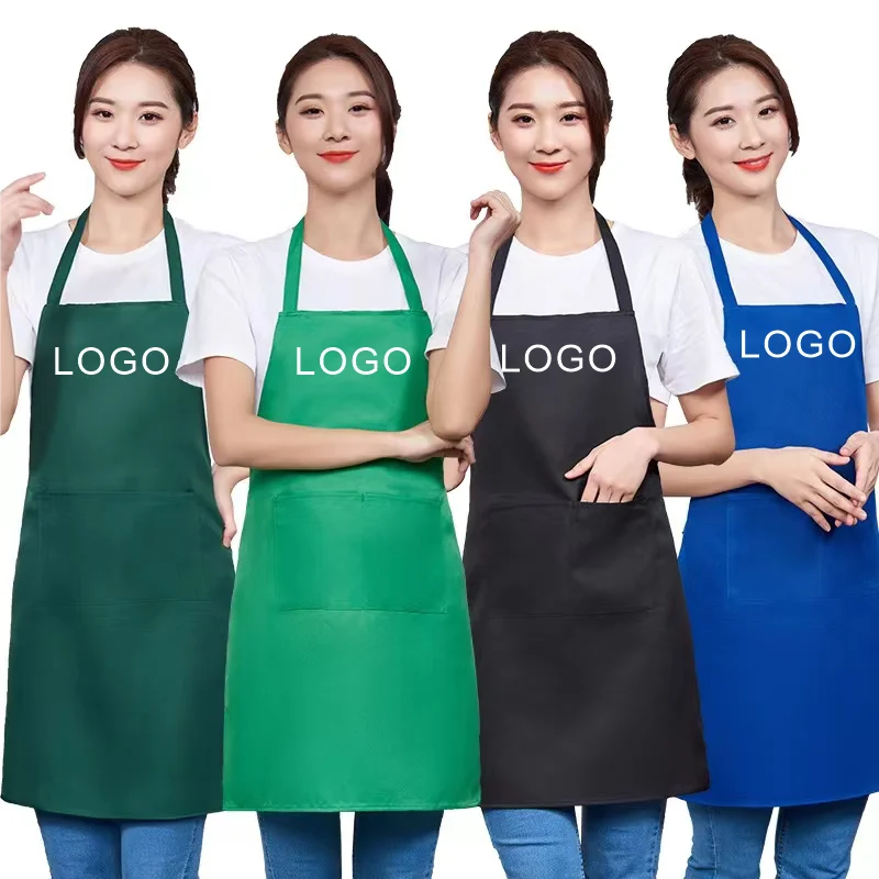 Hot Sale Cooking Kitchen Apron Chef Waiter Cafe Shop BBQ Hairdresser Aprons Bibs Workwear Kitchen Accessory Print