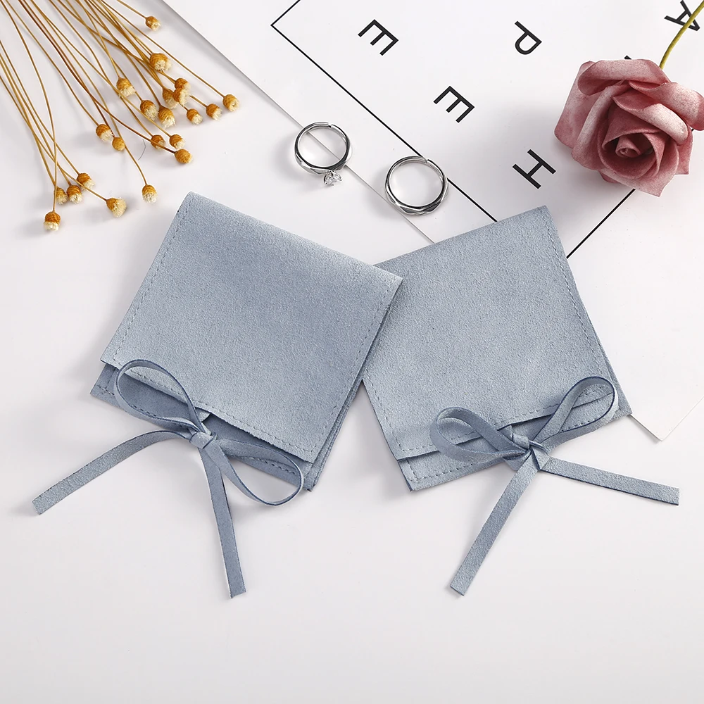 Small Microfiber Velvet Bag Purple Jewelry Pouches Presents Bags for Earrings Necklace Christmas Jewellery Wedding Gift Package
