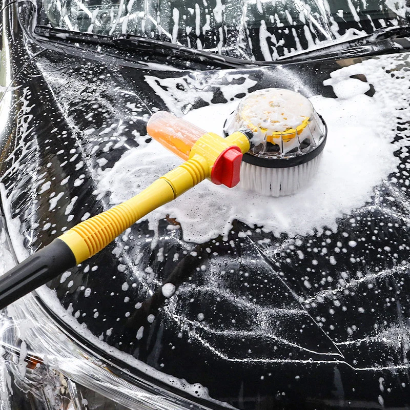 Car Rotary Wash Brush Kit 360 Degree Automatic Rotating Adjustable Dip Wash  Brush High Pressure Washer for Vehicle Cleaning
