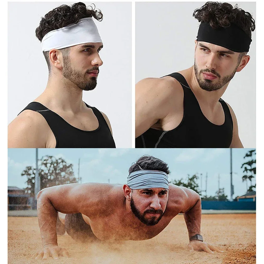 Running Headbands for Men & Women(5 Pack)Moisture Wicking Workout Headbands,Sweatband for Running,Cycling,Football,Yoga Harband