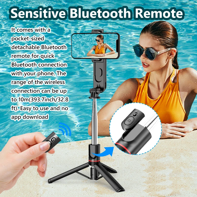 Selfie Stick KEELEAD L15 with Fill Light Foldable Mini Tripod Wireless Bluetooth Remote Shutter for iPhone Smartphones selfie stick tripod selfie stick sports camera selfie stick cell phone selfie stick smartphone selfie stick phone selfie tripod
