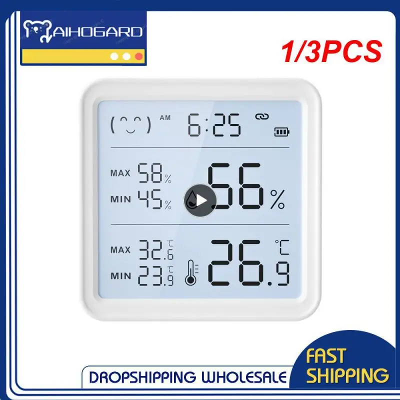 

1/3PCS Tuya Temperature Humidity Sensor with Backlight Compatible with APP Remote Control Thermometer Hygrometer