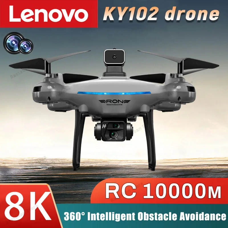 

Lenovo KY102 RC Drone 4K Profesional Dual-Camera Aerial Photography 360 Obstacle Avoidance Optical Flow Four-Axis RC Aircraft
