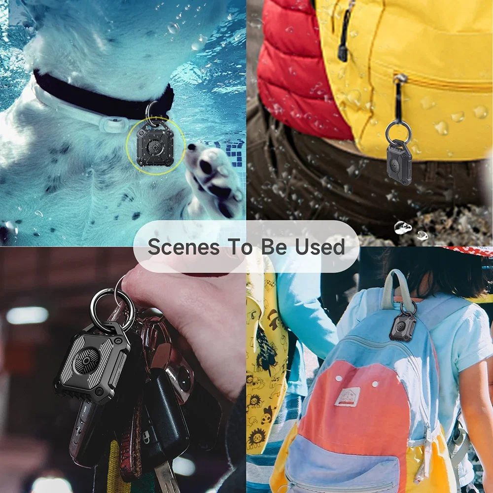 Waterproof Anti-Lost Airtag Holder with Keychain - Protective Cover & Scratch-Resistant Case