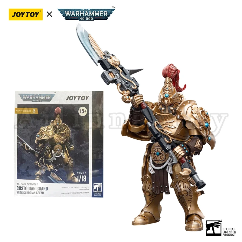 JOYTOY Action Figure Warhammer 40K Adeptus Custodes Guardia Orologio Solare Con Lancia Guardiana – 1/18, 12,6 Cm, Da Collezione - 4