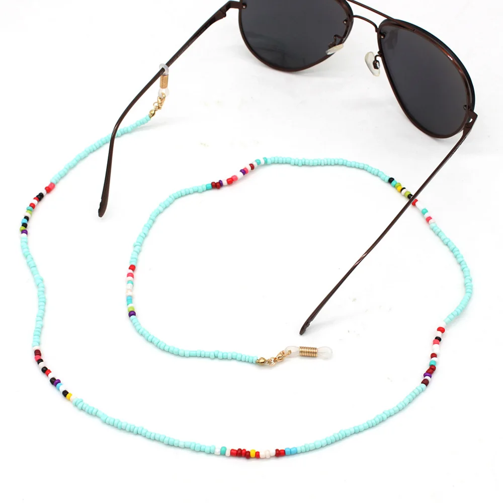 Multicolor Glass Beaded Eyeglass Chain Sunglasses Reading Glasses Strap Eyewear Cord Women's Glasses Accessories