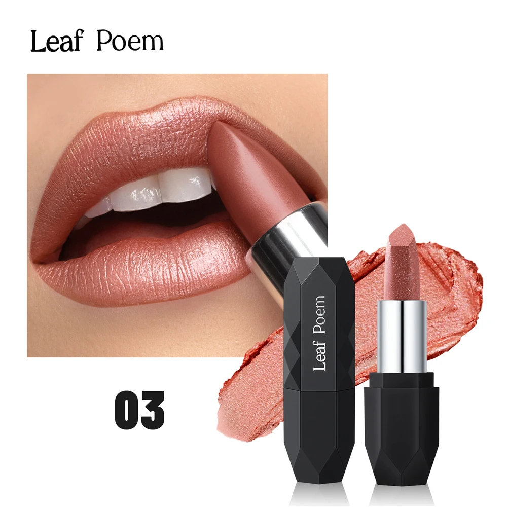 Pearlmuttischer Metallic Lippenstift Langanhaltend Wasserfest_voghion.com