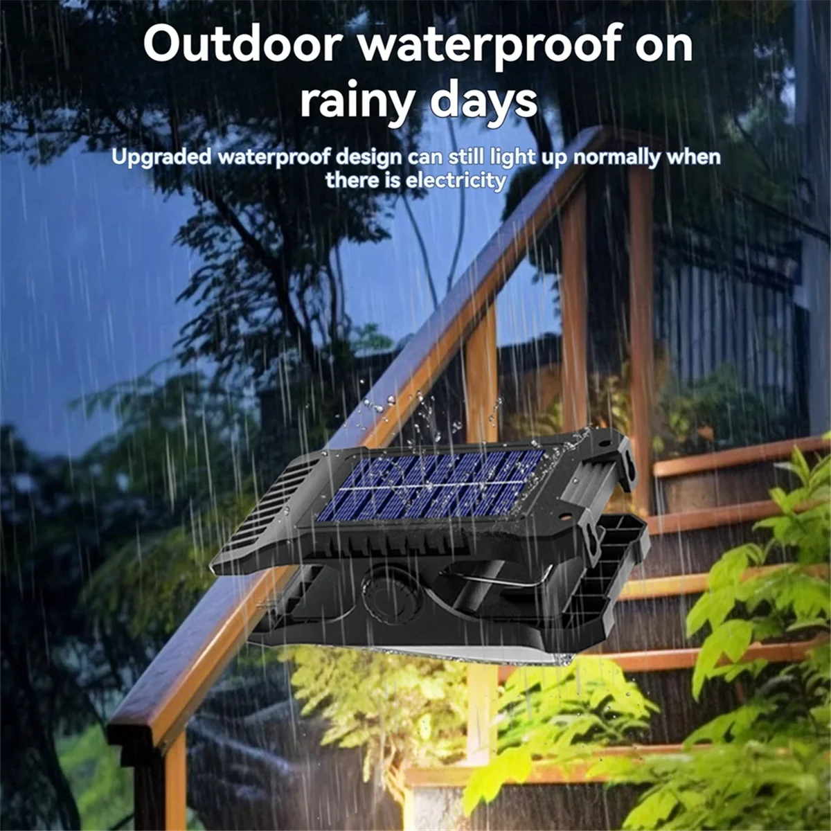 BAAU Solar Charging Garden Clamp Light Solar Motion Sensor Light Balcony Yard Wall Waterproof Sensor