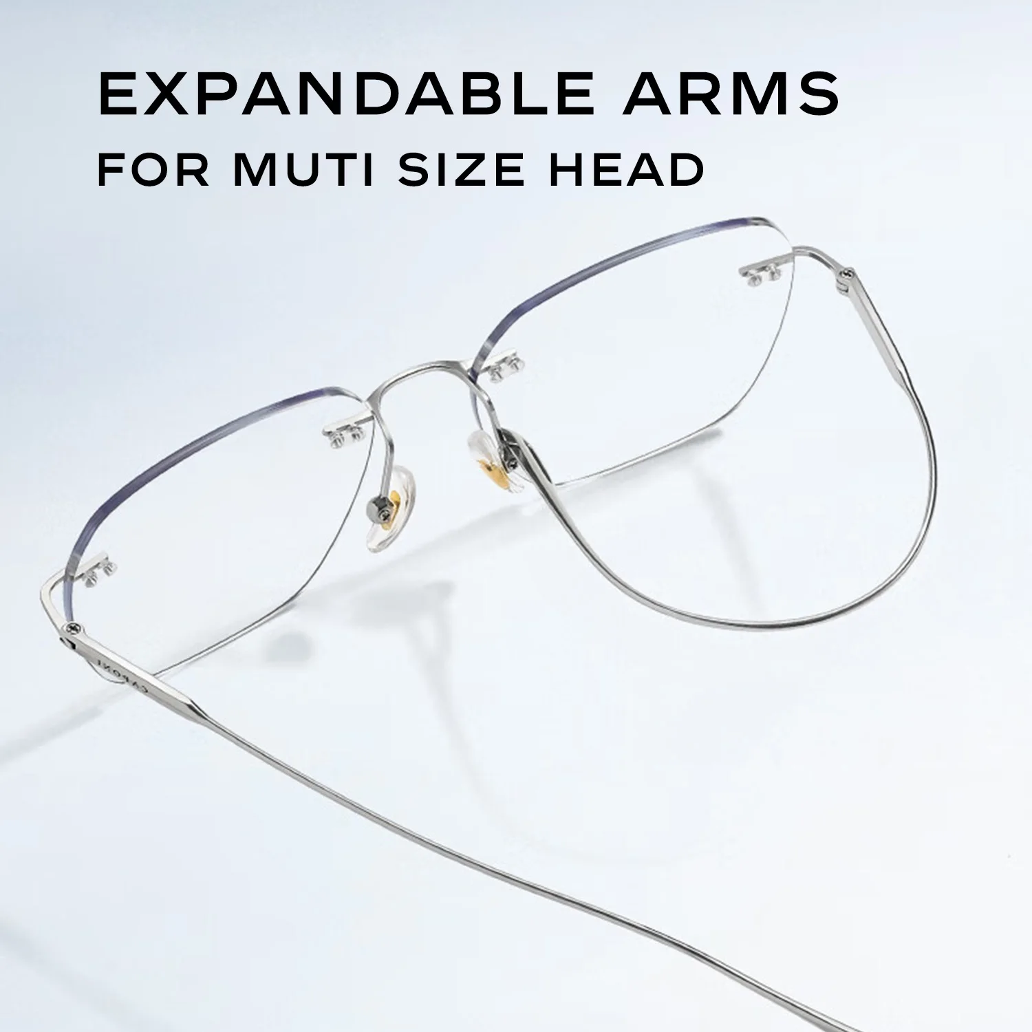 CAPONI Glasses For Men Ultra Light Titanium Designer Glasses Frames Anti Blue Light Photochromic Gray UV400 Frame J23074 eyeglasses frames