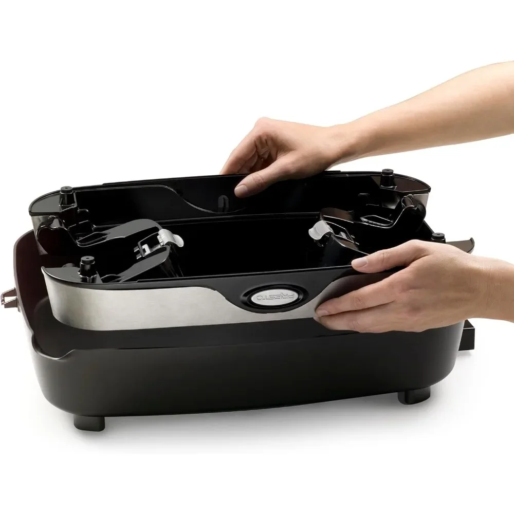 16-inch Electric Foldaway Skillet, Black,compact storage,deluxe nonstick surface,heat control removed,dishwasher safe 4