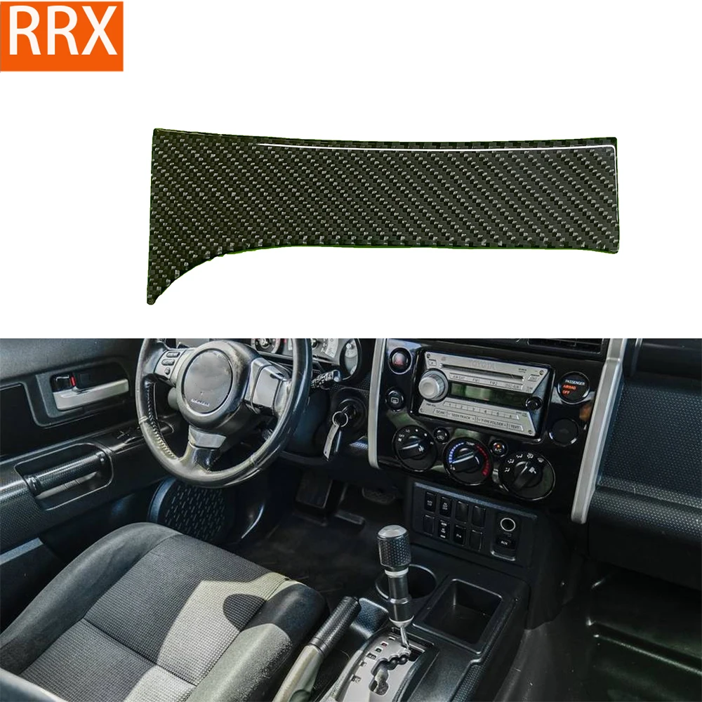

For Toyota FJ Cruiser 2007-2014 Center Cup Holder Panel Cover Real Carbon Fiber Sticker Automotive Interior Moulding Accessories
