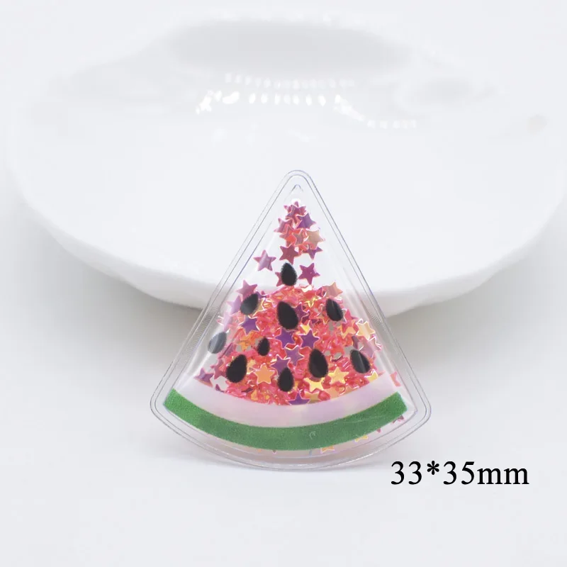 24Pcs 과일 딸기 당근 파인애플 체리 포도 바나나 장식 조각 DIY 모자를 쓰고 있죠 클립 보우 액세서리에 대한 아플리케를 흔들어