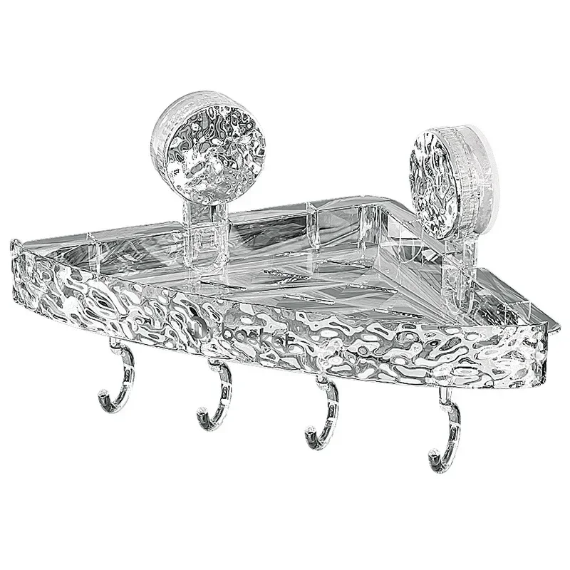 Bathroom Storage Rack Wall Mounted Non Perforated Household Strong Suction Cup Storage Rack Bathroom Toiletries 5