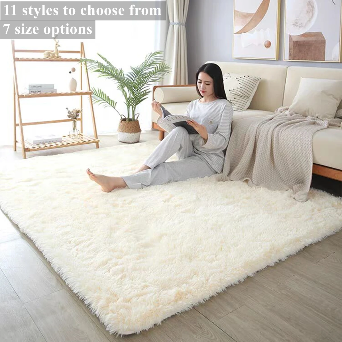 거실용 부드러운 대형 카펫, 푹신한 홀 공간 러그, 방 장식 플러시 러그, 어린이 침실 놀이 바닥 매트, 9 가지 색상 옵션 