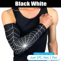 Tcare Cool Sport UV Protection Arm Sleeve for XL - Weight 70-80KG (Black White - 1 Piec)