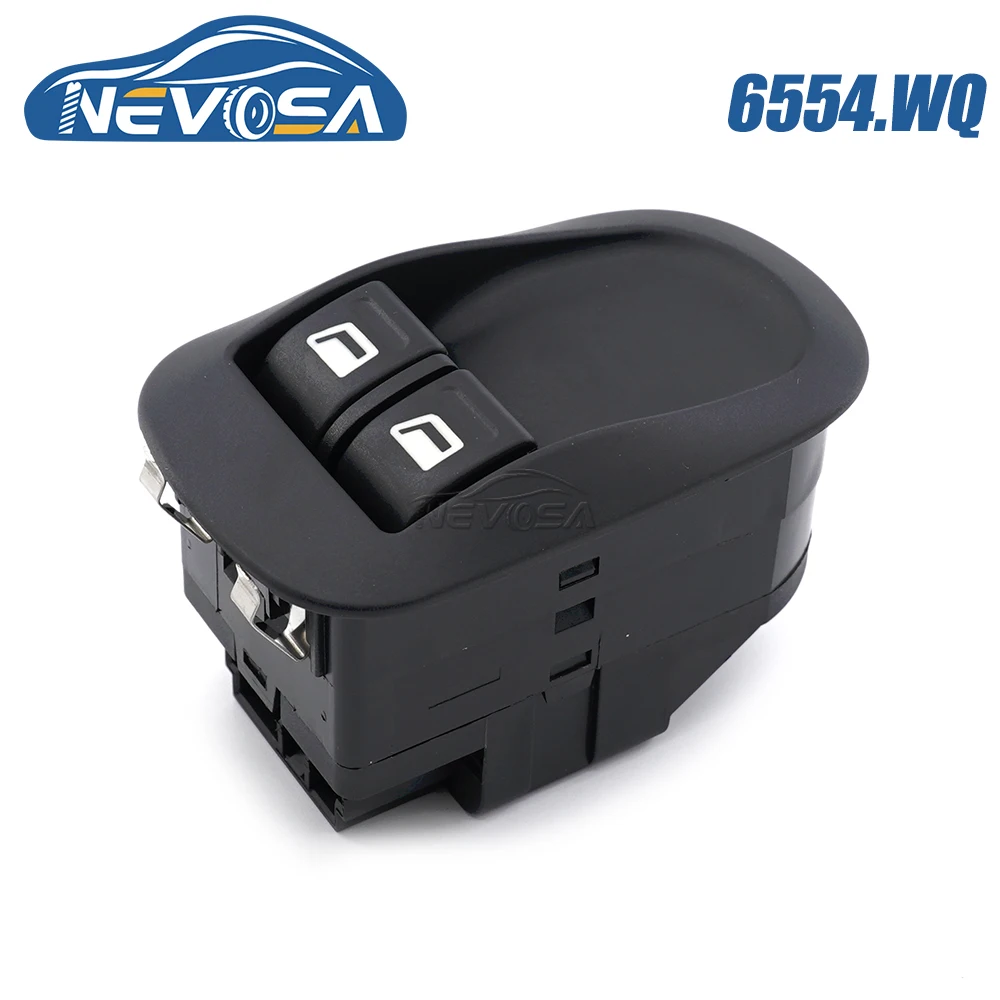 NEVOSA 6554.WQ For Peugeot 206 2000 01 2010 Electric Car Power Window Mirror Control Switch Master Button Knob 6554WQ 96316306XT