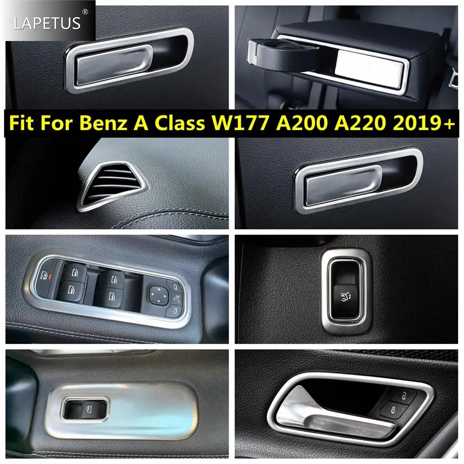 

Trunk Button / Glove Handle / Window Lift Button Cover Trim For Benz A Class W177 A200 A220 2019 - 2023 Car Silver Accessories