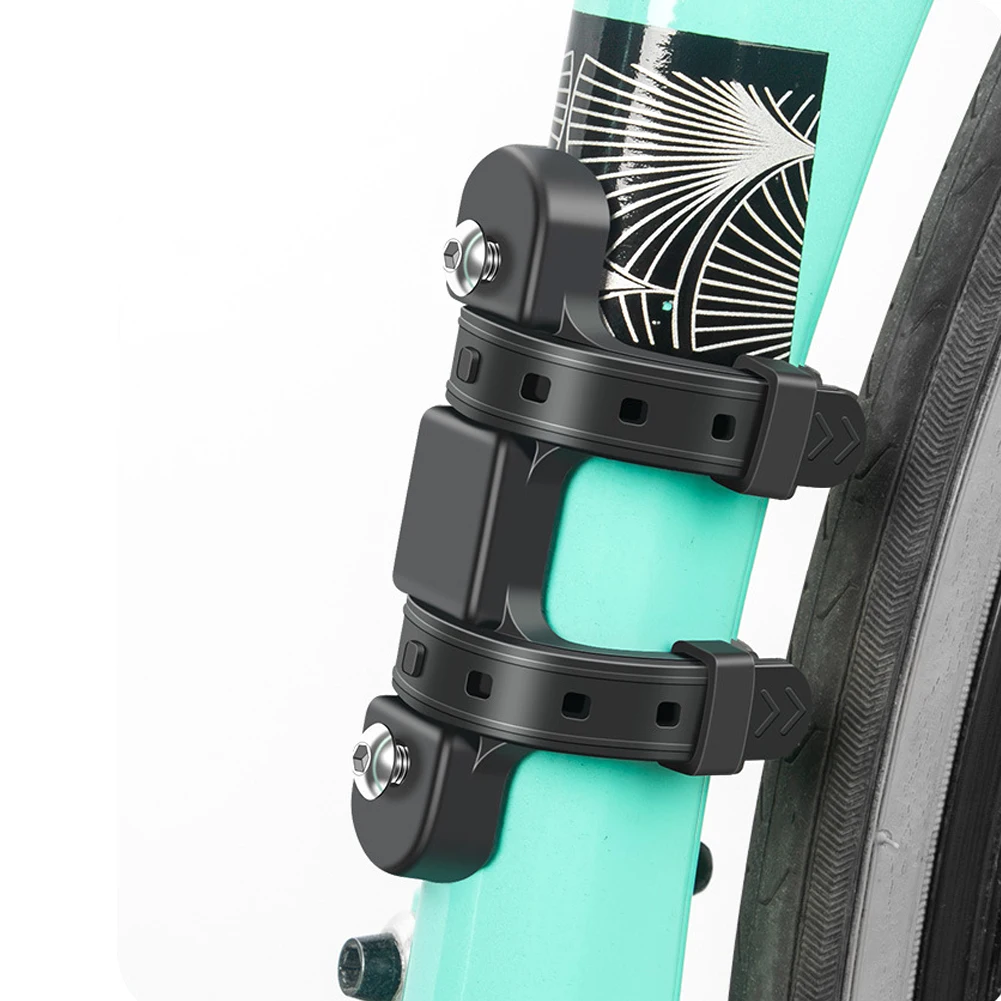 Bicycle Water Bottle Cage Silicone Mount Bracket - Versatile Seatpost and Fork Frame Accessory, Available in Multipacks
