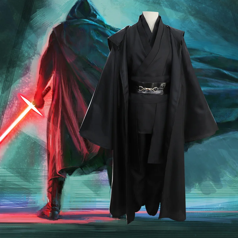 

Star Wars Cosplay Costume Jedi Knight Anakin Skywalker Darth Vader Robe Fantasia Male Adult Halloween Suit Cothes