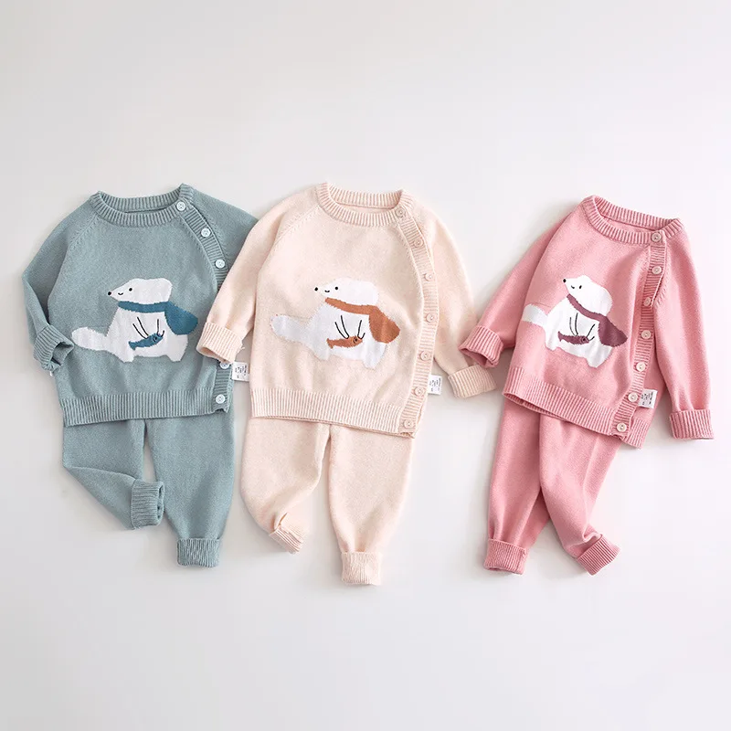 Ircomll New Toddler Gir Boy Clothes Sets Soft Cotton Knitting - Main Image