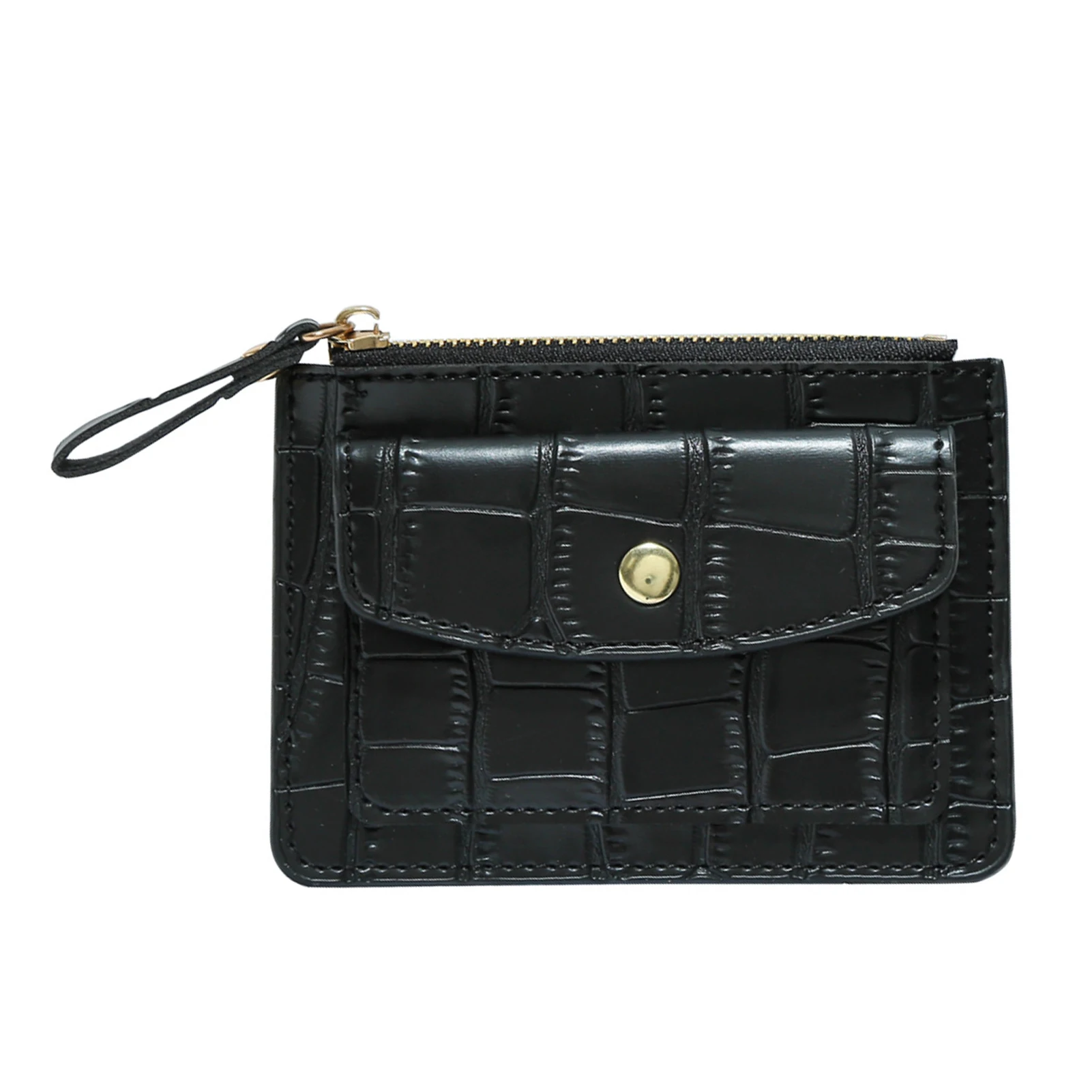 

Women's Small Leather Wallet Zipper Coin Changes Purse Front Pocket Wallet Gift for Friend Family Neighbors