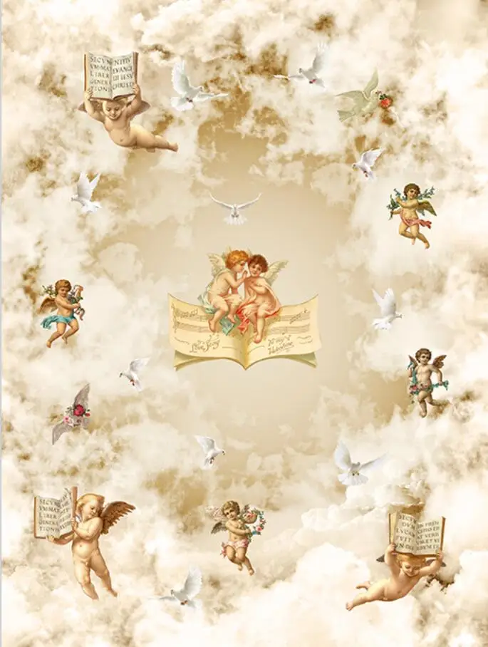 Lâmpada do teto, Grande Piscina de Pintura Europeia, Papel de parede