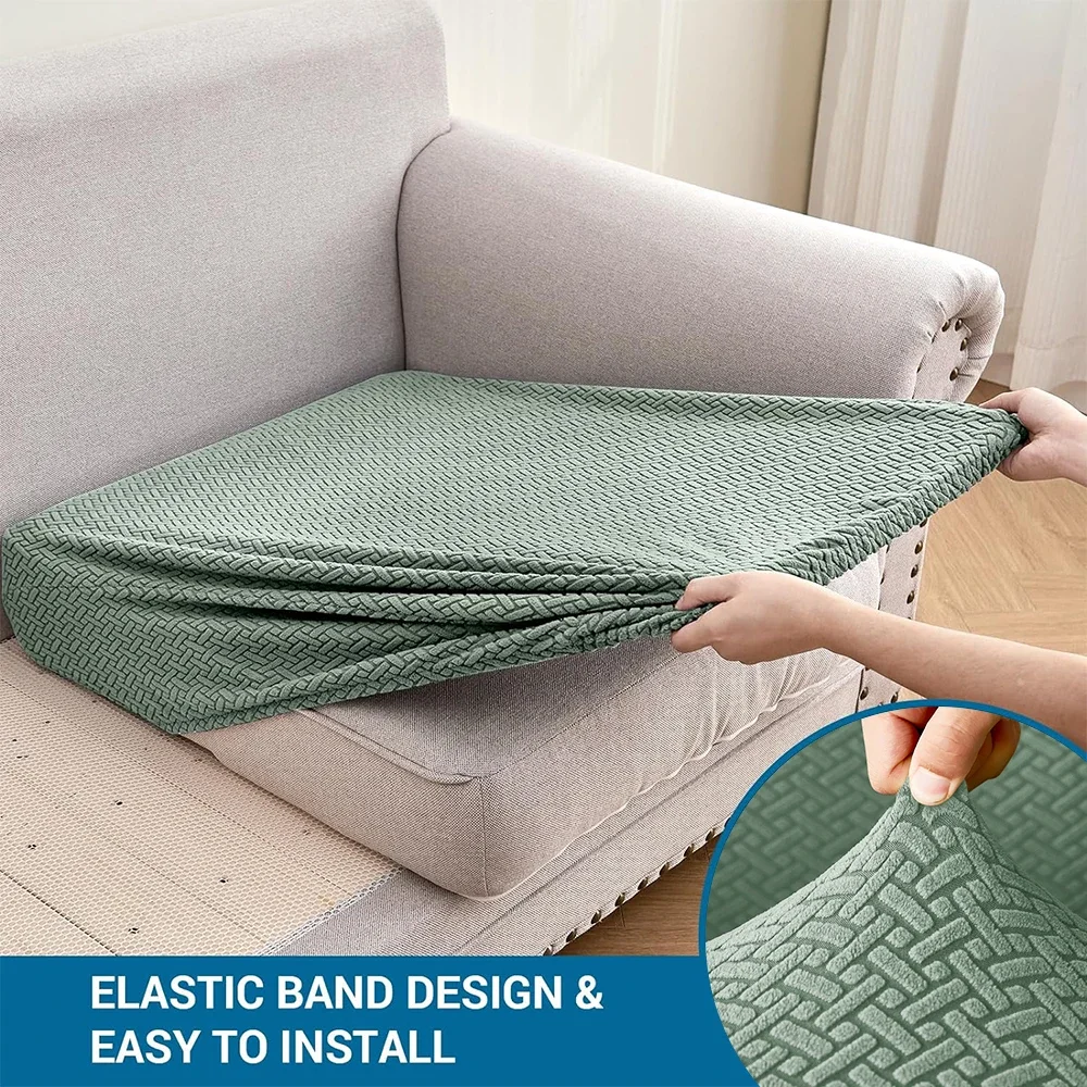 Jacquard Luxury Sofa Covers Elastic Sectional Sofa Seat Case Solid Colors Couch Covers for Sofas Living Room Chaise Lounge Pets 6