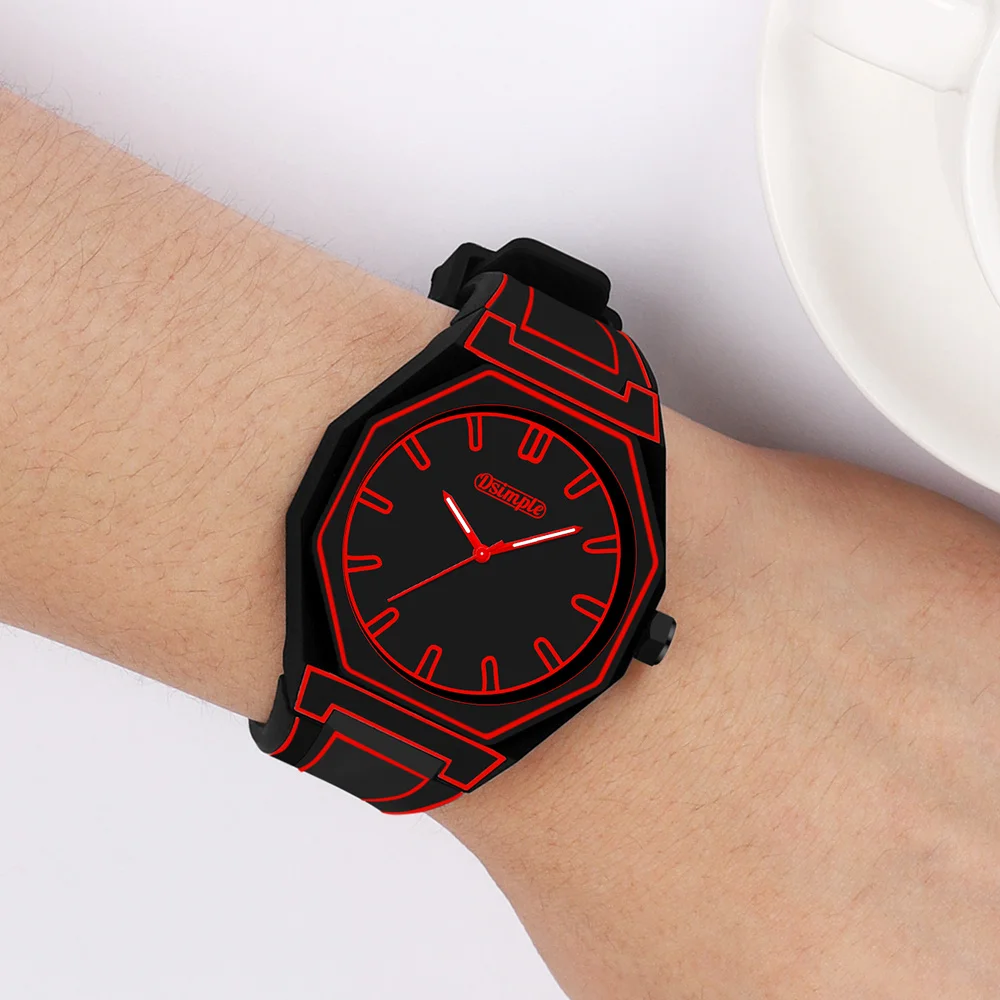 Preppy Style Quartz Wrist Watch - Round Dial, Electronic Drive, Silicone Strap, Unisex, Holiday Gifts(Gift box does not include)