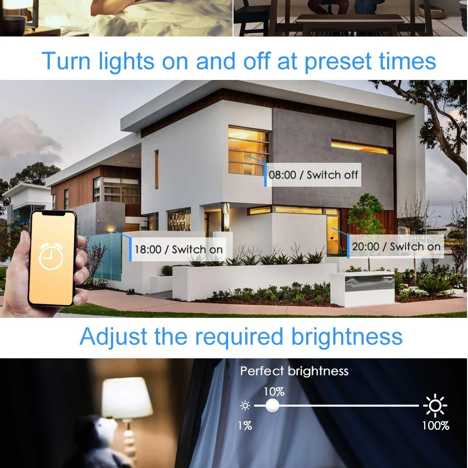 1-10PCS GU10 LED Rgb Smart Light Bulb Dimmable Gu10 6W S4b4a5ffcc6884608ace090f65997b235Z