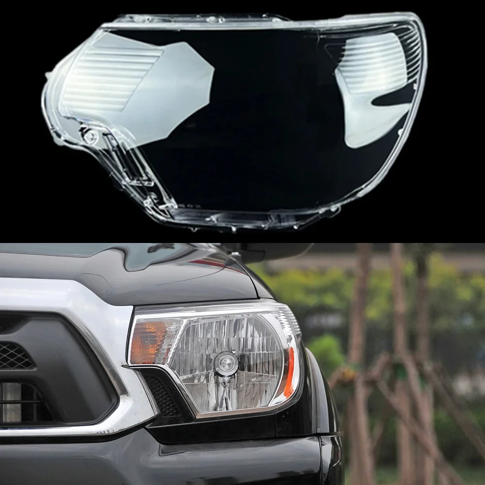 For Toyota Tacoma 2012 2013 2014 2015 Auto Head Lamp Case Car Headlight Lens Cover Lampshade Glass Lampcover Caps Headlamp Shell 1