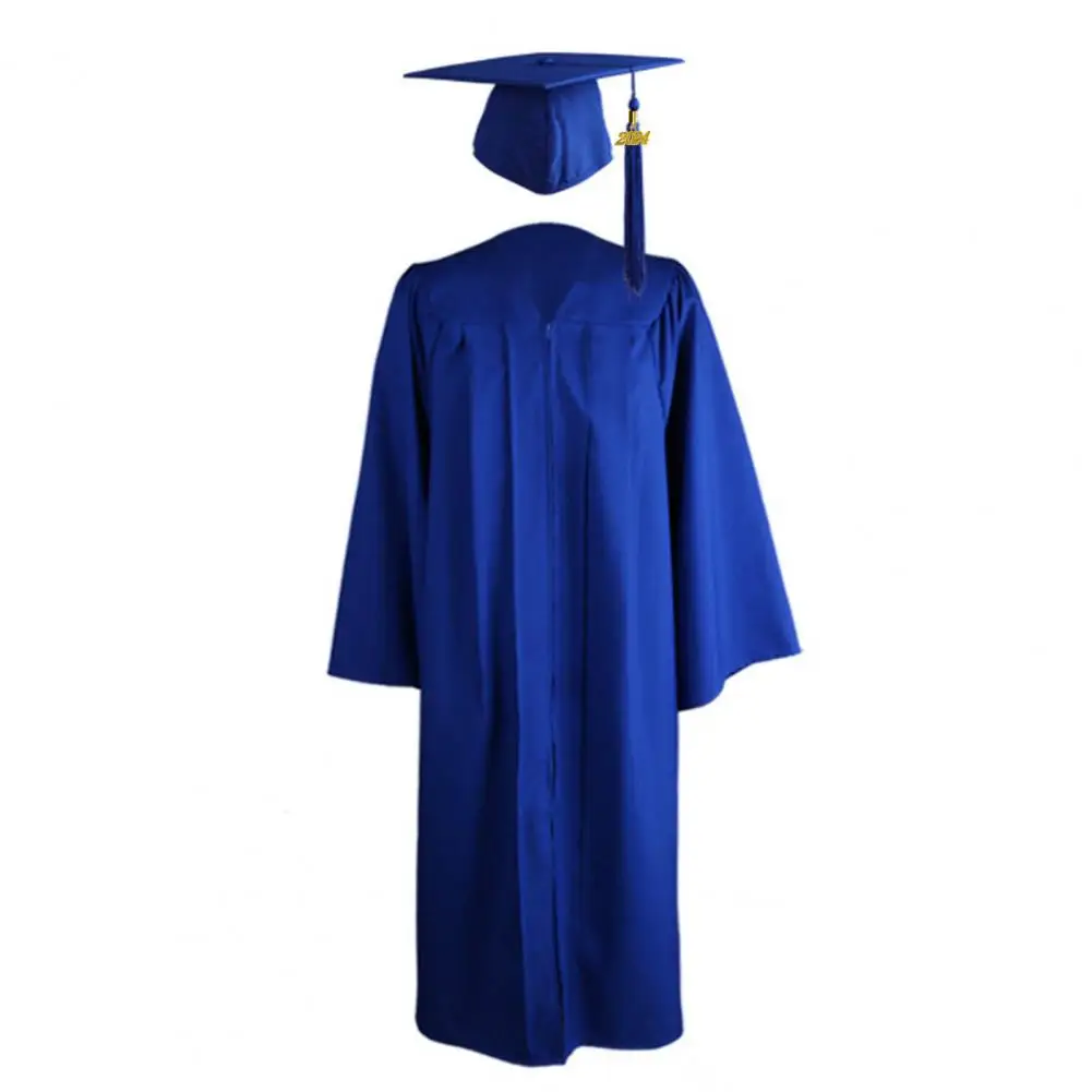 1 Set Academic Costume V Neck Graduation Gown Unisex Adults Graduation Costume
