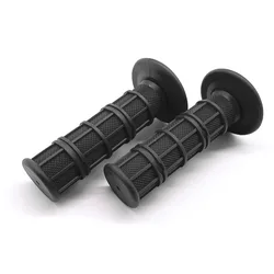 Durable 22mm Rubber Handlebar Grip Protector - Set of 2 (Black)
