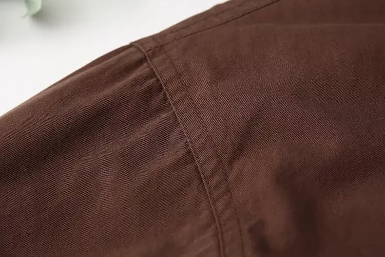 Women's Parkas Jacket Cargo Outwear Long Sleeve Coat Solid inszartrafaf With Button Patchwork Pockets Casaco Feminino Inverno