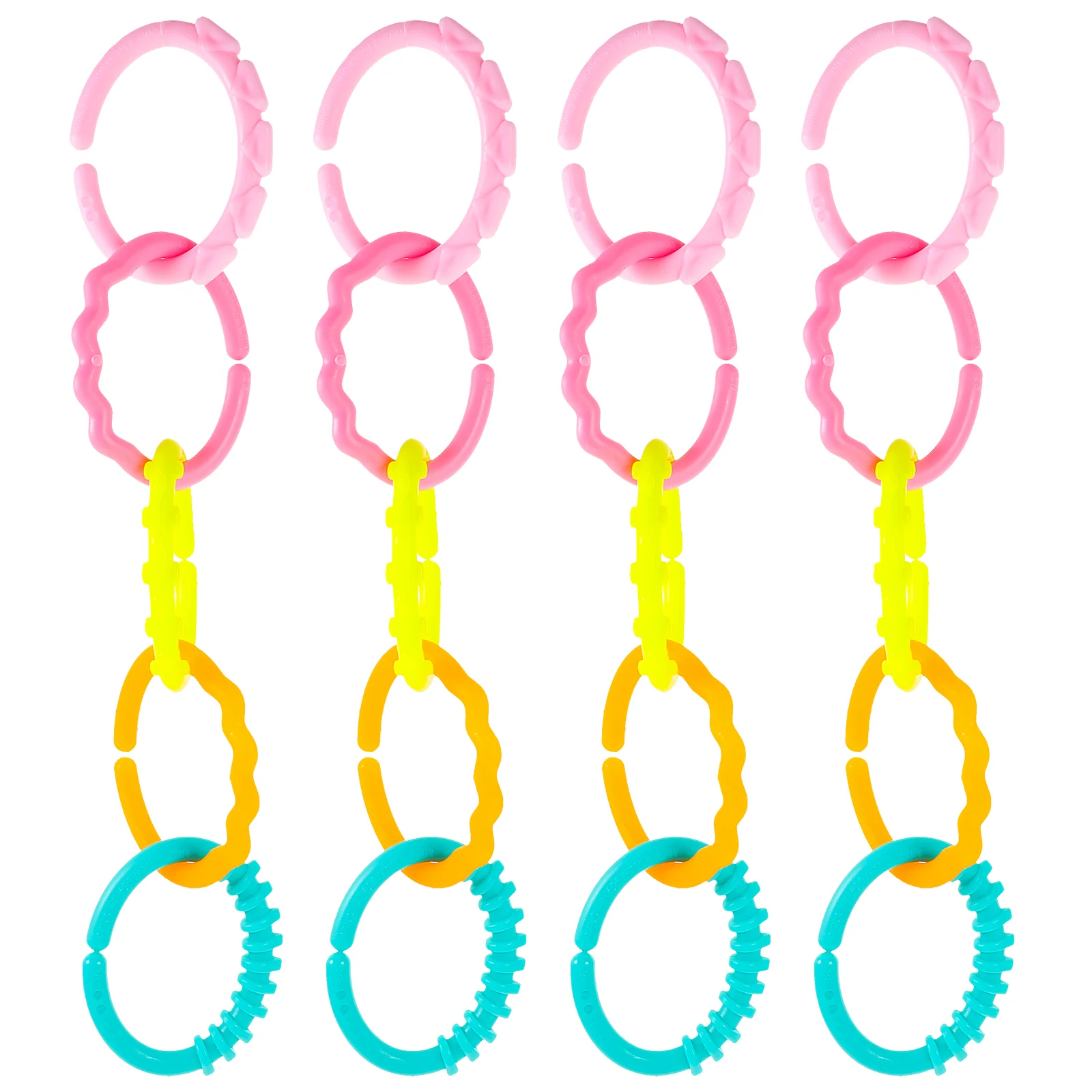 

24pcs Rings Links Infant Links Toys Colorful Round Connecting Ring for Infant Newborn Car Travel Toys