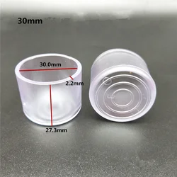 Rubber Chair/Furniture Leg Tips - 16-Pack Floor Protectors - 16pcs (Clear-30mm)