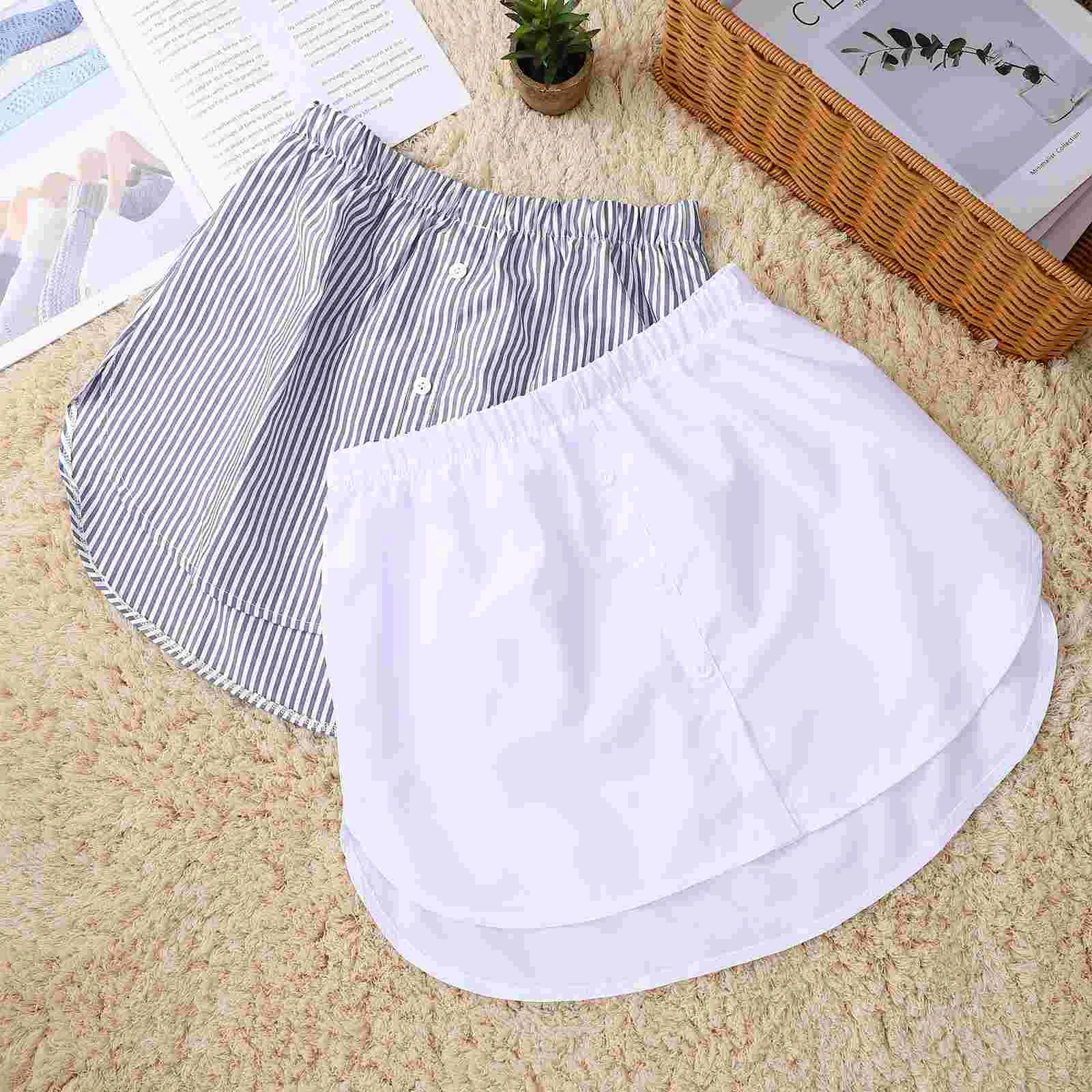2 Pcs Shirt Extenders for Layering Plus Size Hem Women Fake Skirt Hemline Shirts