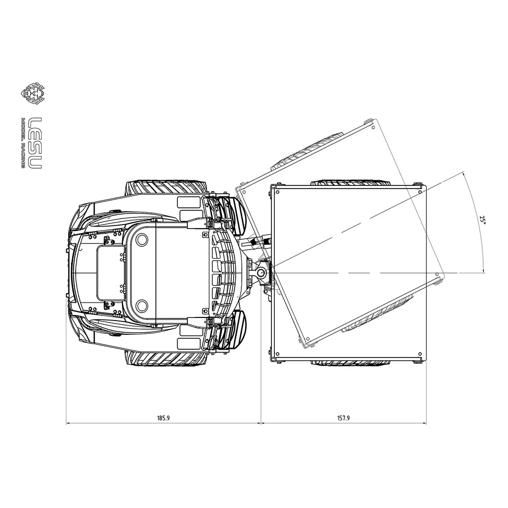 LESU Metal 1/14 KIT RC Hydraulic Dumper Truck 6MDX-B Remote Control Wheel Type Tipper Dump Unassembled Unpainted Model TH23010 6