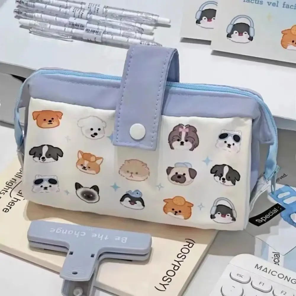 

Настольный органайзер, канцелярская сумка, мультяшный держатель для карандашей, вместительная сумка для карандашей, косметичка с животным узором для студентов