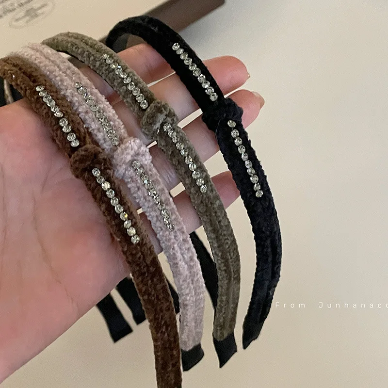 

Обруч для волос с бархатным бантом, обруч для волос в французском стиле, элегантная и современная повязка на голову с шампунем, обруч для волос, головной убор