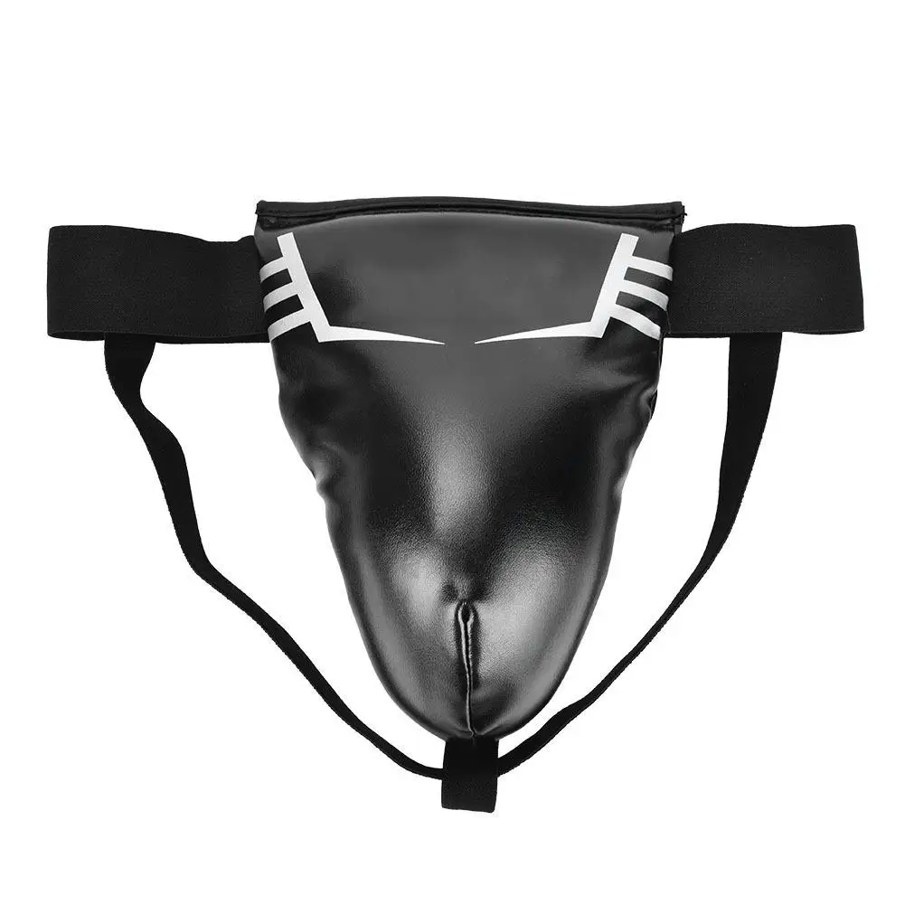 Men's Taekwondo Groin Guard with PU + EVA Padding for Boxing Karate Sanda-Adult Sports Jockstrap